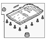 LR065238 - Maintenance &amp; Lubrication: Trans Pan for Land Rover: Defender 110, Defender 130, Defender 90, Discovery, LR4, Range Rover, Range Rover Sport, Range Rover Velar Image
