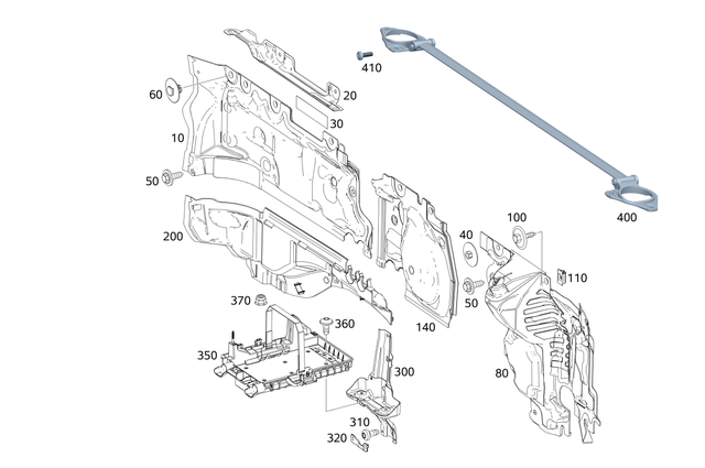 1776201902 - Cowl, Front Panel: Partition for Mercedes-Benz: 220a, A220, A35 AMG, CLA250, CLA35 AMG, GLA250, GLA35 AMG, GLB250, GLB35 AMG Image image