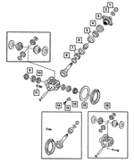 5086911AC - Rear Axle; American Axle 292 MM Dual Rear Wheels; Differential and Drive Line: Pinion Shaft Shim Kit for Mopar Image image