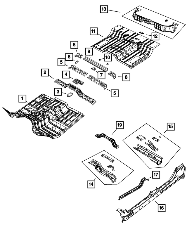 55276223AA - Body Sheet Metal Except Doors: Tapping Plate for Mopar Image