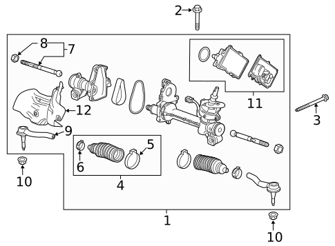 Steering Gear & Linkage for 2024 Chevrolet Traverse Limited #0