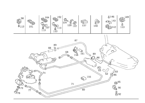 Fuel Lines for 1993 Mercedes-Benz 300TE #3