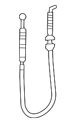 8W0837099A - Body: Control Cable for Audi Image