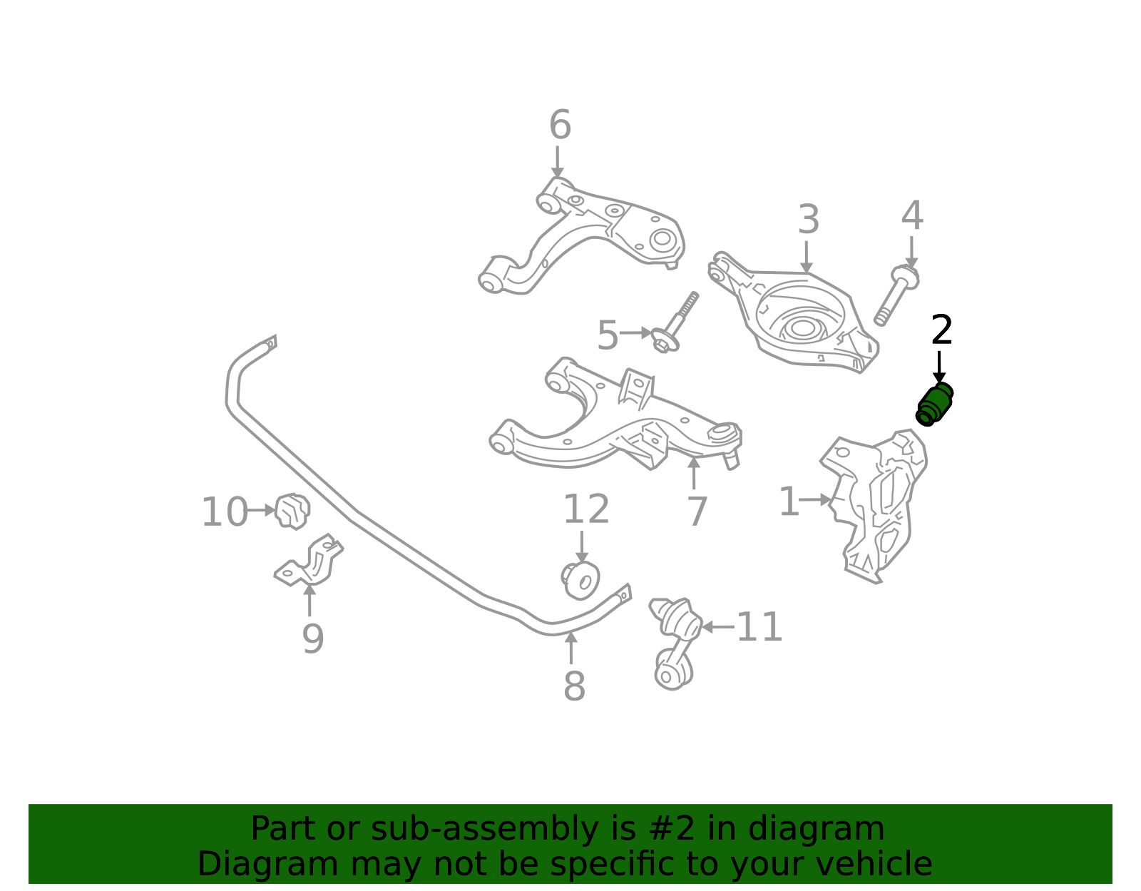 2005-2012 Nissan Pathfinder Knuckle Bushing 55157-EA50A | Parts