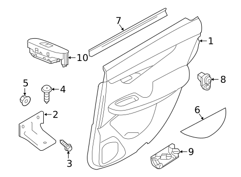 Rear Door for 2020 INFINITI QX50 #2