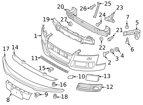 Bumper & Components - Front for 2013 Audi TTS Quattro #0