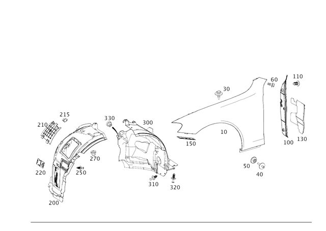 2386901403 - Attachment Parts: Wheel Arch Cover for Mercedes-Benz: E300, E350, E400, E43 AMG, E450, E53 AMG Image image