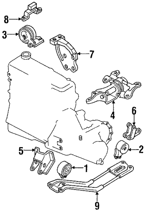 Engine & Trans Mounting for 1996 Mercury Tracer #0