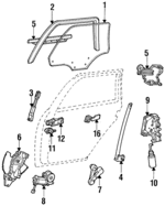 E6DZ5425713B - Body: Door Glass for Ford: Taurus | Mercury: Sable Image