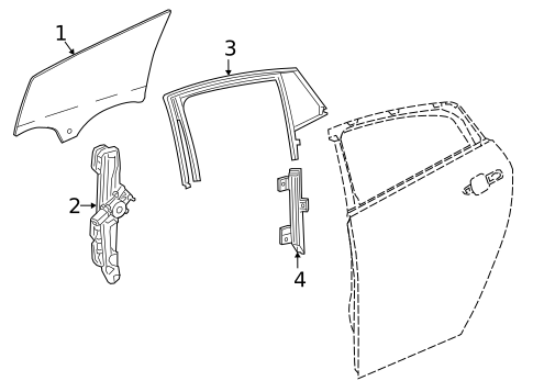 Glass - Rear Door for 2018 Chevrolet Volt #0