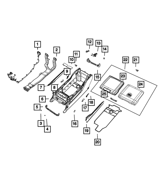 68362130AC - Interior Trim: Console Wiring for Mopar Image image
