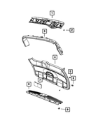 1WS45DX9AC - Interior Trim: Rear Header Molding for Chrysler: Town &amp; Country | Dodge: Grand Caravan | Ram: C/V Image