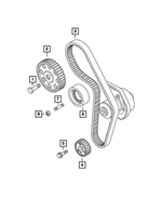 6510531AA - 1.4L Gas; Engine: Double Ended Stud, Mounting for Mopar Image