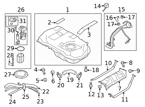Fuel System Components for 2020 Mitsubishi Eclipse Cross #1