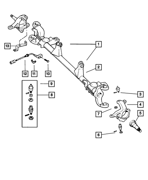 Front Axle Housing for 2001 Jeep Grand Cherokee #1