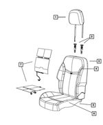 1WW54DX9AB - Interior Trim: Front Headrest for Mopar Image