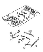 68592988AB - Body Sheet Metal Except Doors: Rear Floor Pan for Mopar Image
