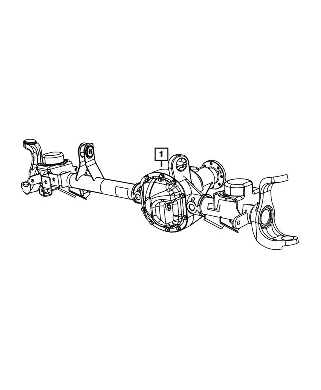 68304505AC - Front Axle; Dana 186 MM; Differential and Drive Line: Service Front Axle for Mopar Image