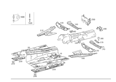 Front Floor for 2003 Mercedes-Benz CLK55 AMG #0