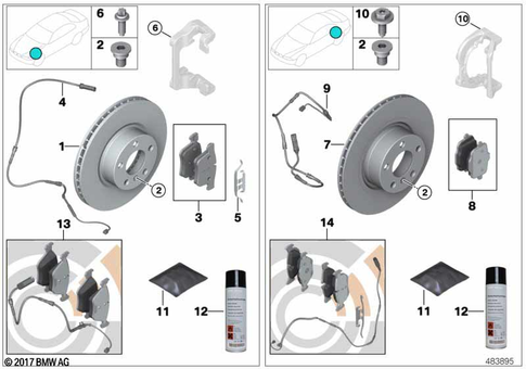 Brake Service for 2016 BMW 535d #0