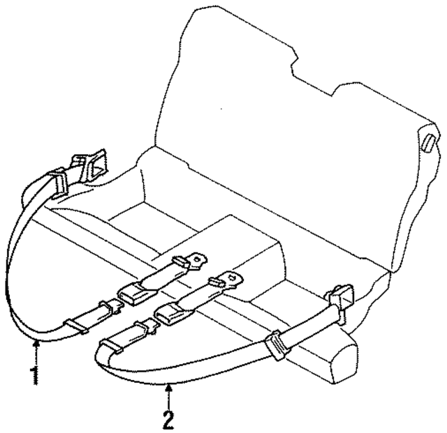 8882004P12 - : Rear Belt Assembly for Nissan Image