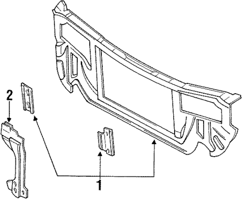 Radiator Support for 1992 Mercury Tracer #0