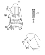 1CA221D1AA - Interior Trim: Front Seat Cushion, Right for Chrysler: Town &amp; Country | Dodge: Caravan, Grand Caravan Image