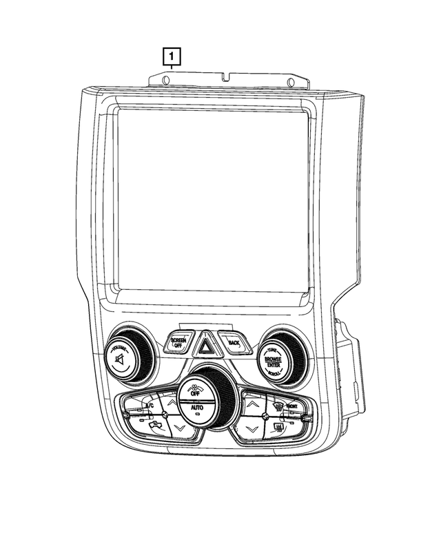 1UJ97DX9AL - Electrical: Center Stack Controls for Ram: 1500, 1500 Classic, 2500, 3500 Image