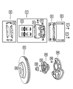 6101782 - Brakes: Push On Round With Teeth Spring Retainer for Mopar Image