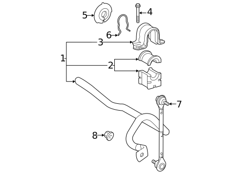 Stabilizer Bar & Components for 2022 Lexus NX350h #1