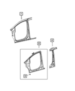 68234302AC - Body Sheet Metal Except Doors: Fender Mounting Bracket, Left for Mopar Image