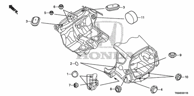 Grommet (RR.) for 2012 Honda Fit #0