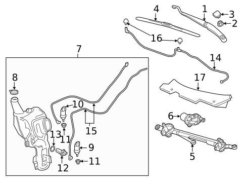 Wiper & Washer Components for 2020 Cadillac XT6 #0