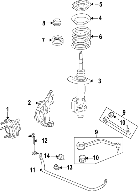 Front Suspension for 2009 Pontiac G8 #0