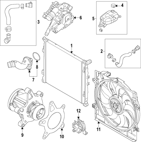 Radiator & Components for 2023 Hyundai Santa Fe #1