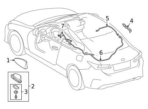 Antenna & Radio for 2020 Lexus RC F #0