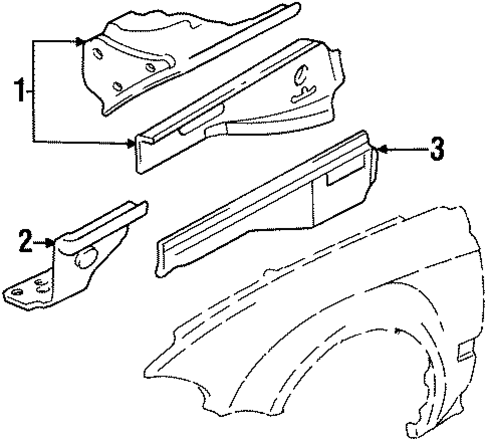 Structural Components & Rails for 1992 Honda Civic #0