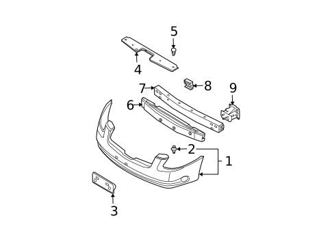 Bumper & Components - Front for 2005 Nissan Maxima #0