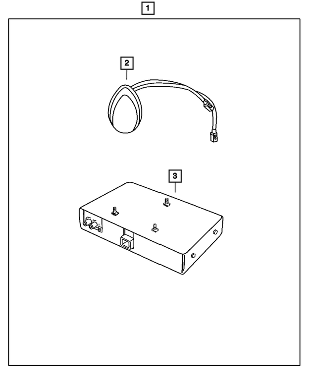 82208881AA - Mopar Accessories - Component Parts: Satelite Receiver for Mopar Image