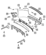 68156768AA - Frame, Bumper and Fascia: Blind Spot Detection Bracket Kit for Mopar Image image