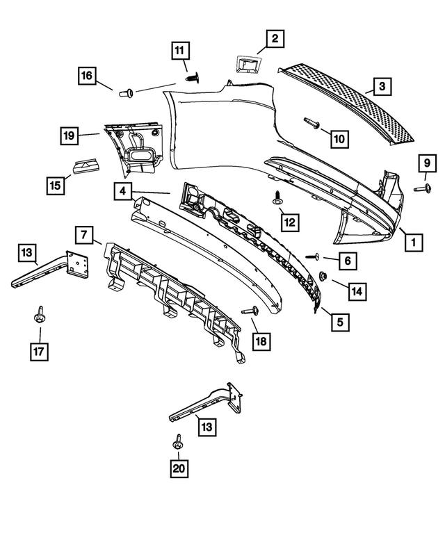 68156768AA - Frame, Bumper and Fascia: Blind Spot Detection Bracket Kit for Mopar Image image