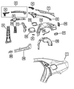68585258AB - : Fuel Filler Door Reinforcement for Mopar Image