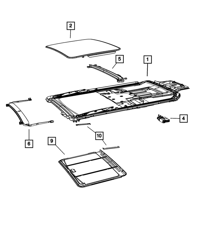 68026589AA - Body Sheet Metal Except Doors: Sunroof Connecting Arm for Mopar Image image