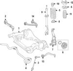 206323420064 - Suspension: Strut Mount for Mercedes-Benz Image