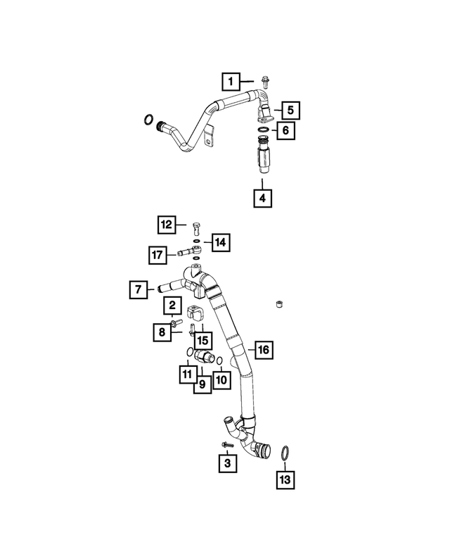 68210194AB - Cooling: Water Outlet Tube for Mopar Image image