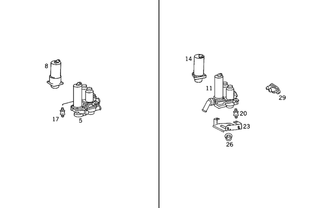 18301484 - Heating and Ventilation: Valve for Mercedes-Benz: 300SD, 400SE, 400SEL, 500SEC, 500SEL, 600SEL, S420 Image image