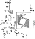19025P0GA00 - Cooling System: Radiator Seal for Honda: Accord Image