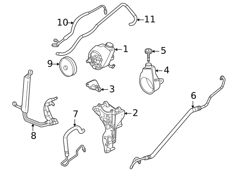 Pump & Hoses for 2003 Hummer H2 #0