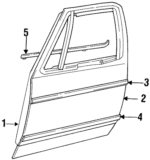 Exterior Trim - Door for 1987 Dodge Ramcharger #0
