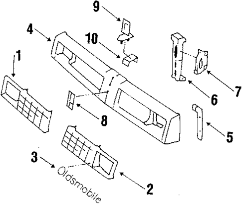 Grille & Components for 1984 Oldsmobile Omega #0